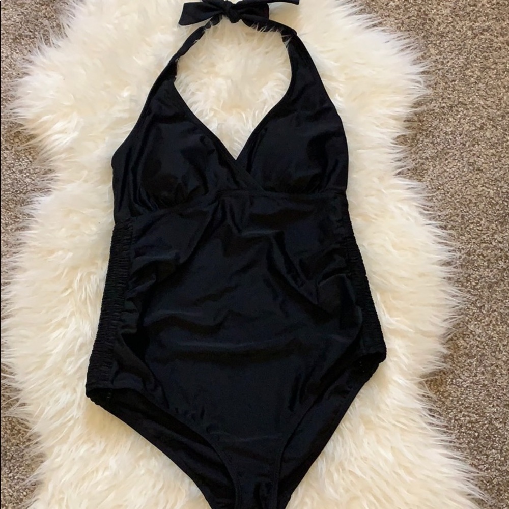 Black maternity swimsuit
